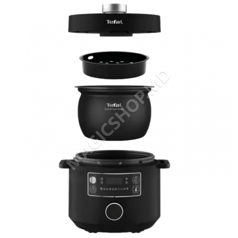 Aparat de gătit multifuncțional sub presiune Tefal CY754830, Negru